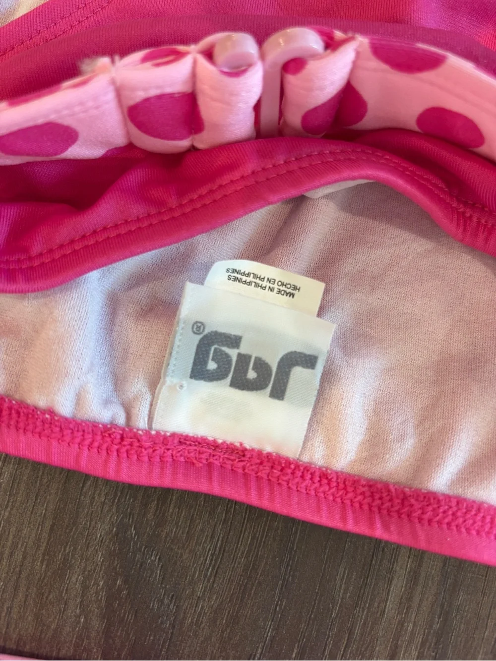 Jag Pink Polka Dot Tankini Set